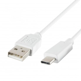 USB-C töltőkábel, 1m, fehér - USBC 1